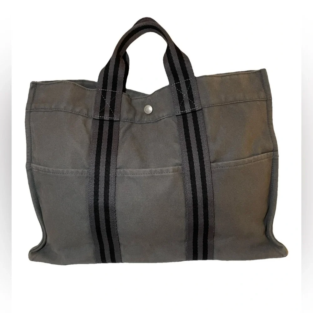 Hermes Gray Tote Bag